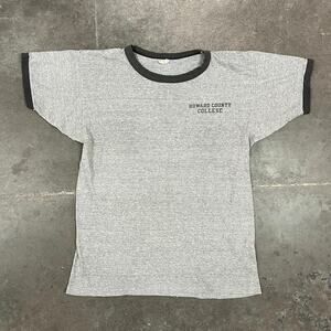 Vintage 60's Howard County College Champion Ringer T-Shirt Medium